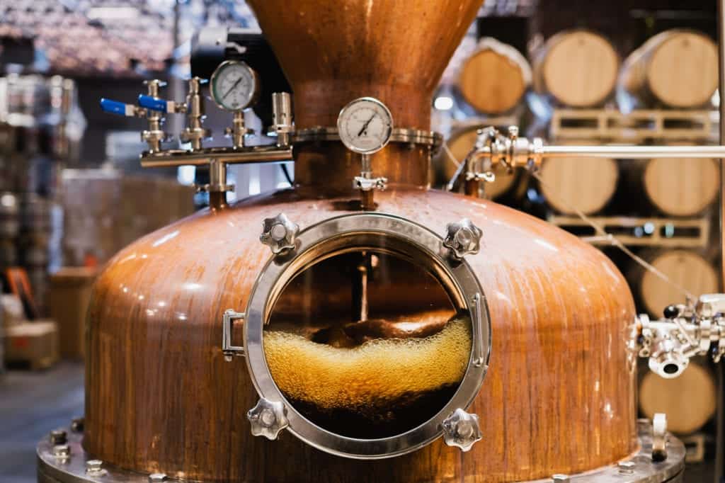 Copper still at Arizona distillery SanTan Spirits